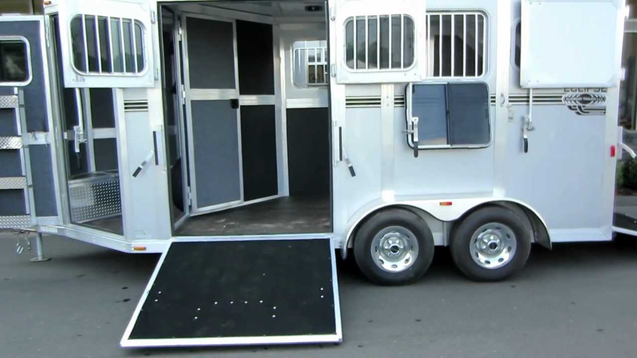 The Trailer Depot- Custom Eclipse 2 horse straight load trailer with side ramp