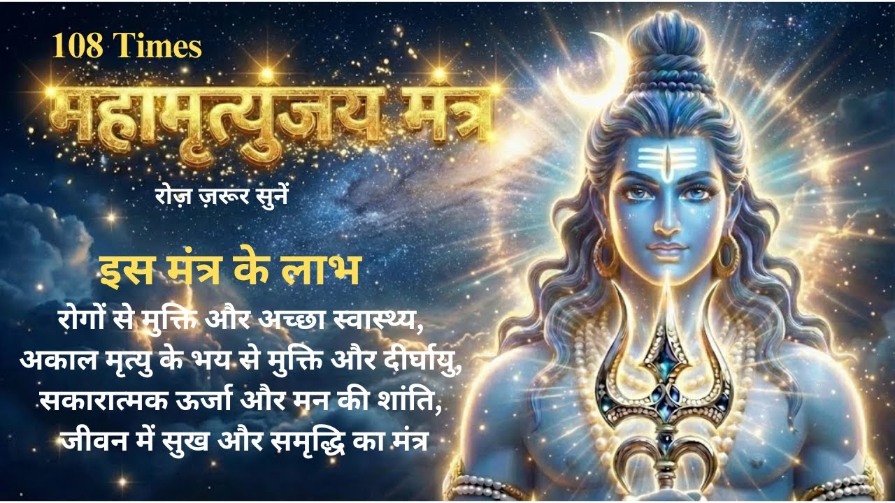 Maha Mrityunjaya Mantra 108 Times | Most Powerful Shiva Healing Mantra for Protection & Inner Peace