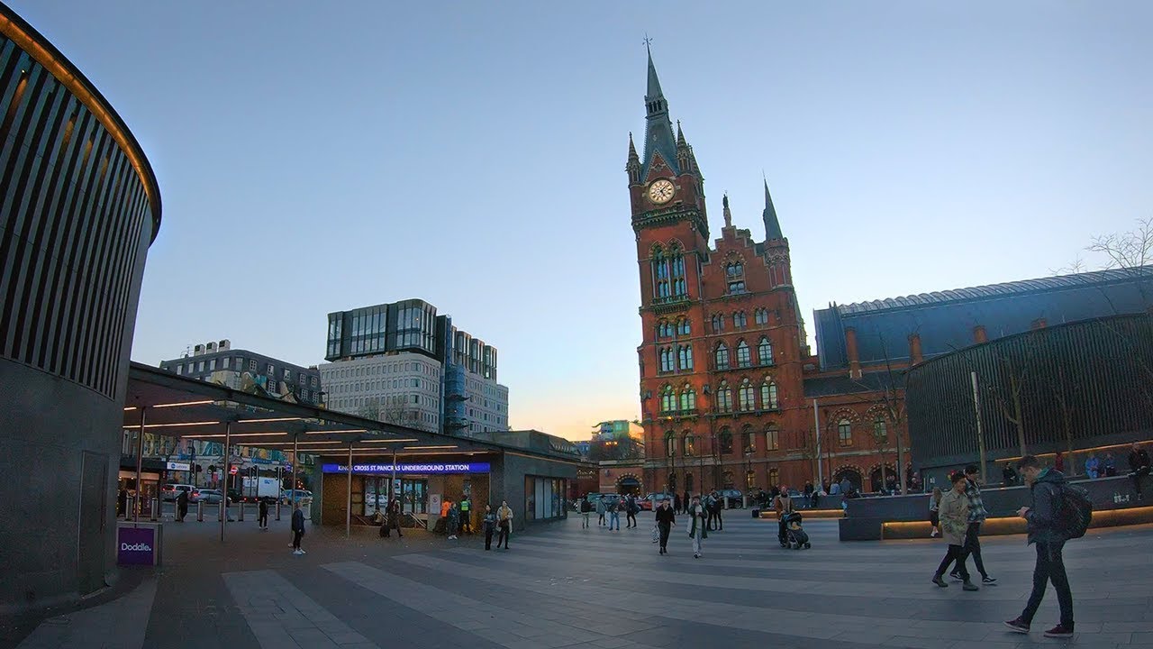 London Sunset Walk - Euston Road to King’s Cross St Pancras Station