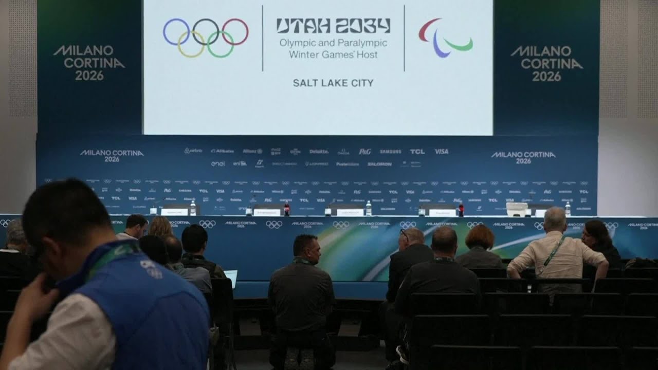 Gov. Cox, Mayor Mendenhall hold press conference in Milan on 2034 Winter Olympics