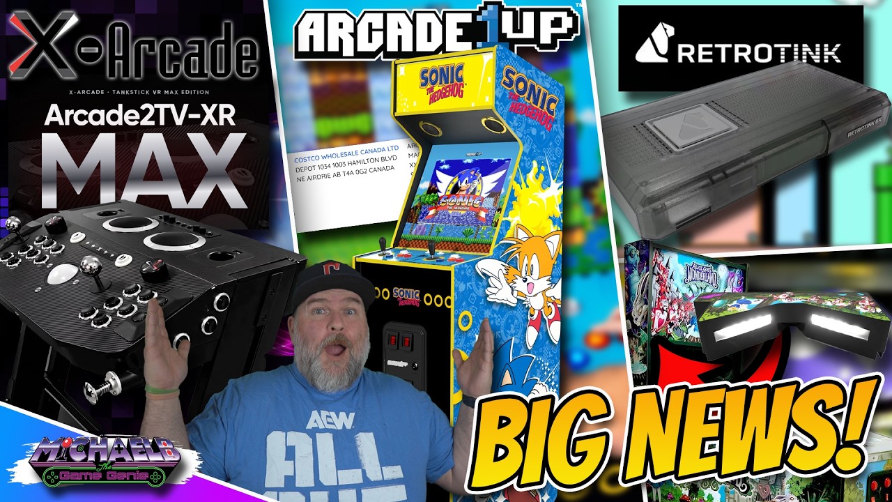 Arcade1Up Sonic The Hedgehog, X-Arcade 2TV-XR Max, апгрейд подсветки Wonderland Amusements, Retro...
