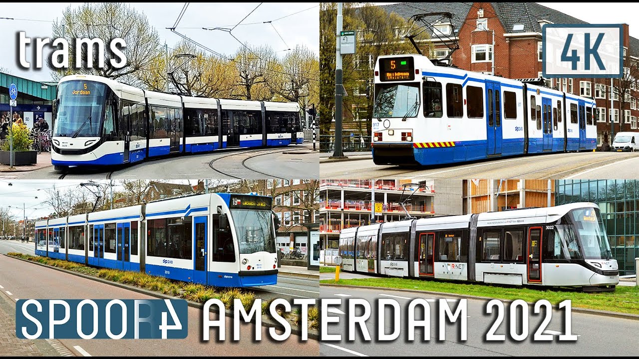 Trams in Amsterdam - 2021