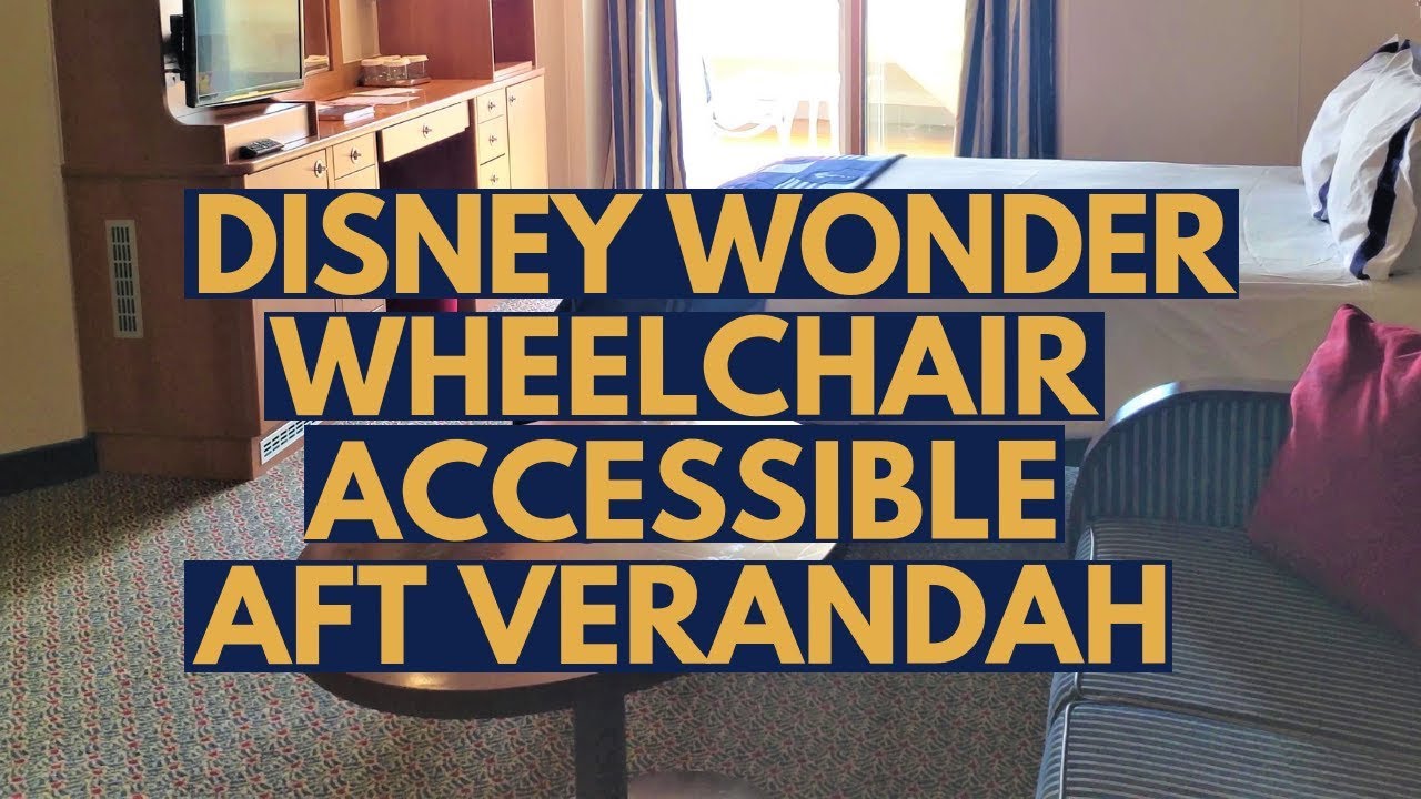 Disney Wonder WHEELCHAIR ACCESSIBLE AFT VERANDAH, Disney Cruise Stateroom 7138