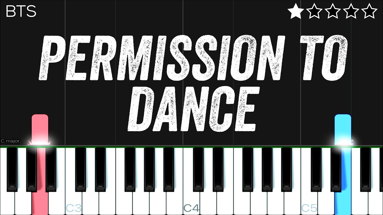 BTS - Permission To Dance | EASY Piano Tutorial