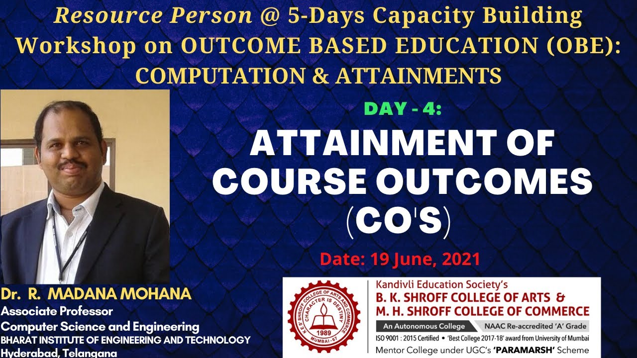 Outcome Based Education(OBE): Computation & Attainments | Day-4: COURSE OUTCOMES (CO) ATTAINMENT