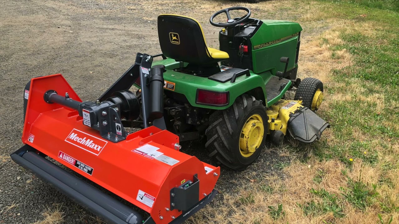 MechMaxx Flail Mower on Compact John Deere 425 Tractor