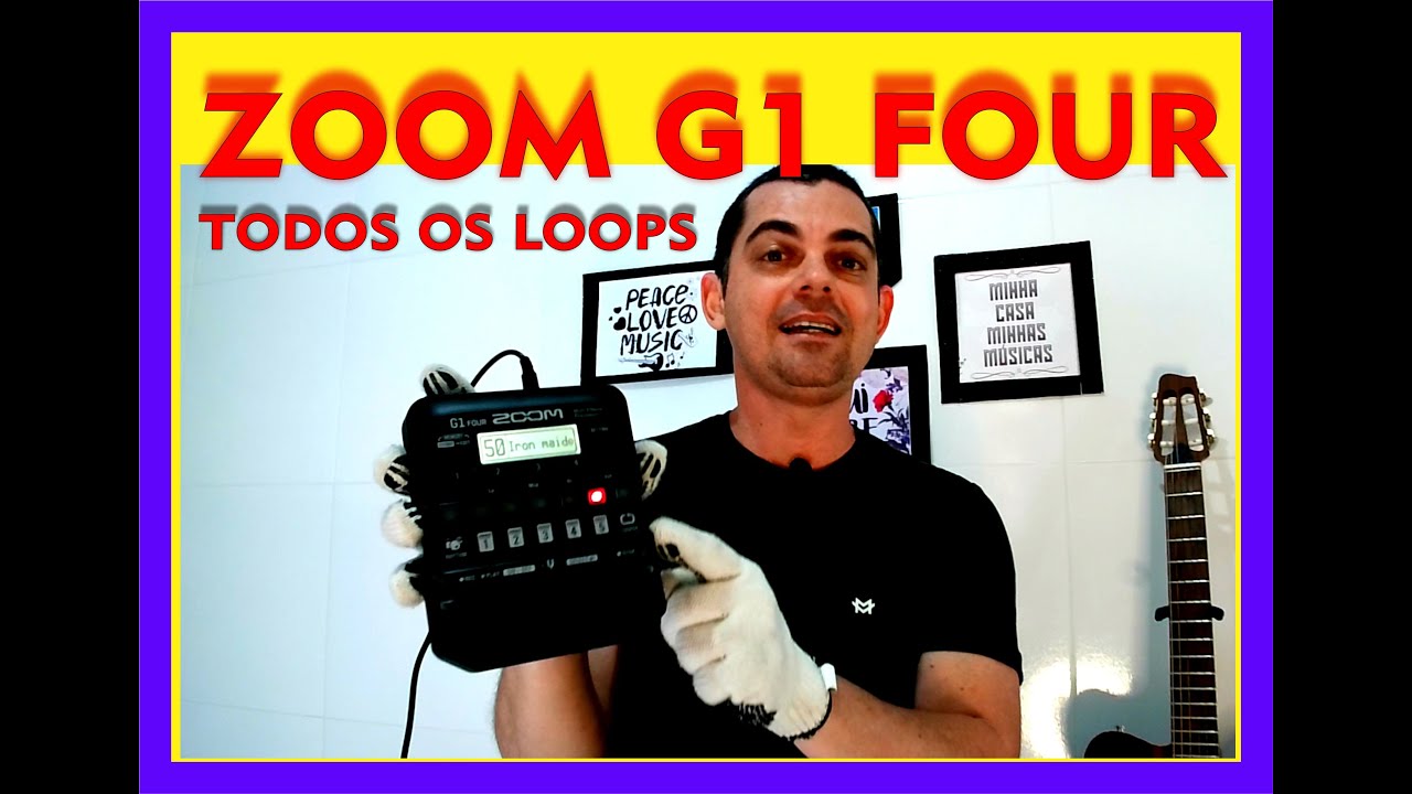 PEDALEIRA ZOOM G1 FOUR / TODOS LOOPS DE BATERIA...