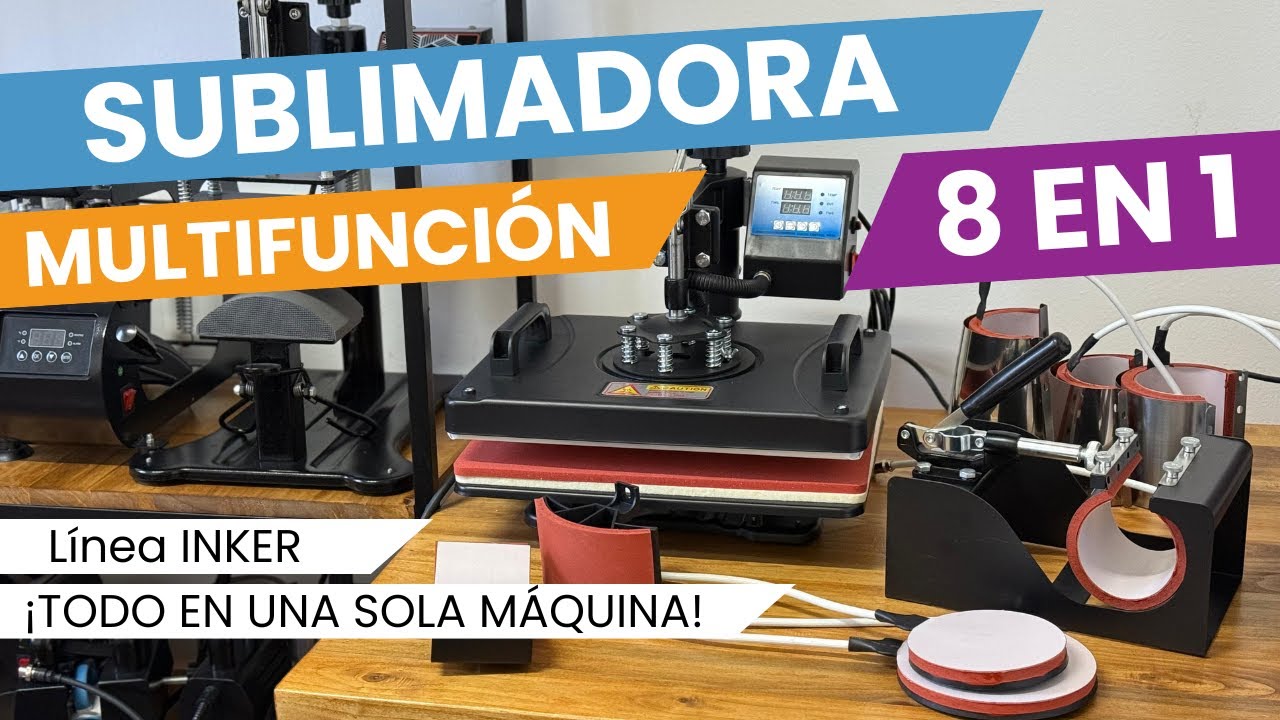 MÁQUINA SUBLIMADORA MULTIFUNCIÓN 🤯🚀 8 EN 1 💫 PASO A PASO CÓMO SE UTILIZA 💪🏼