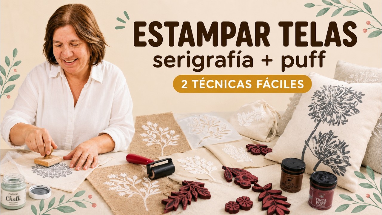 NUEVAS TECNICAS para ESTAMPADO EN TELAS: TINTAS DE SERIGRAFIA Y PINTURA PUFF