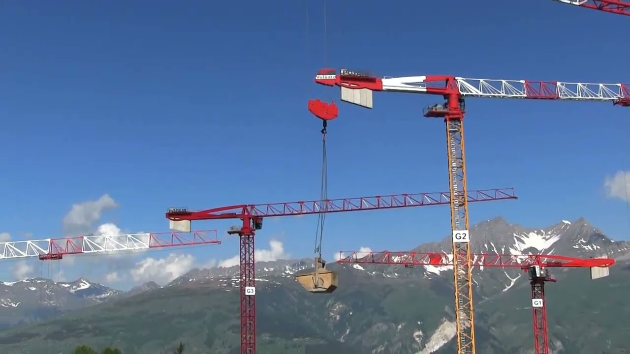 Construction du Club Med d'Arc 1600 à Bourg St Maurice les Arcs