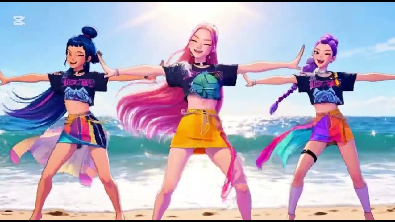 K-POP Охотники на демонов: Мы танцевали на берегу моря!