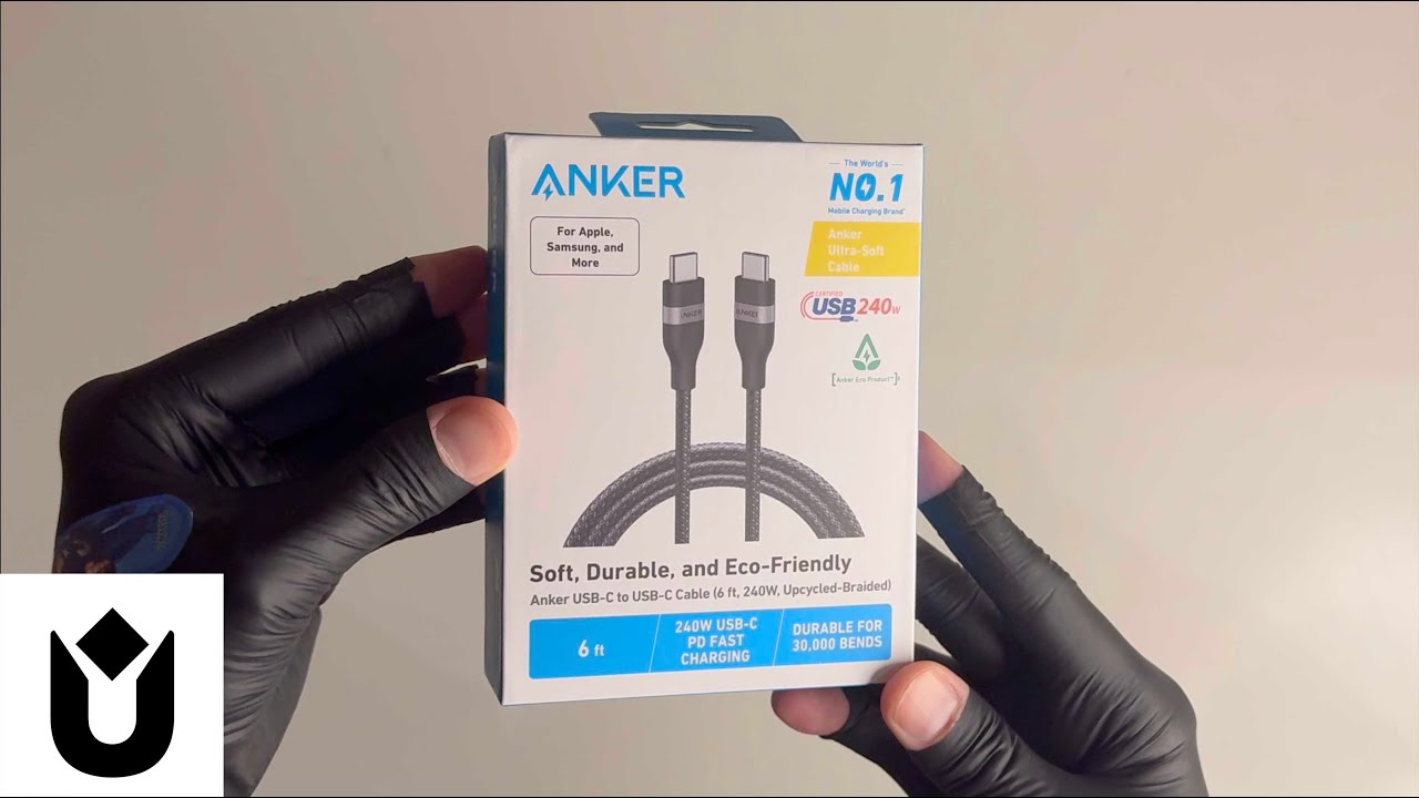 Anker Prime USB C to USB C Cable (240W, Upcycled Braided) Unboxing [#ASMR]