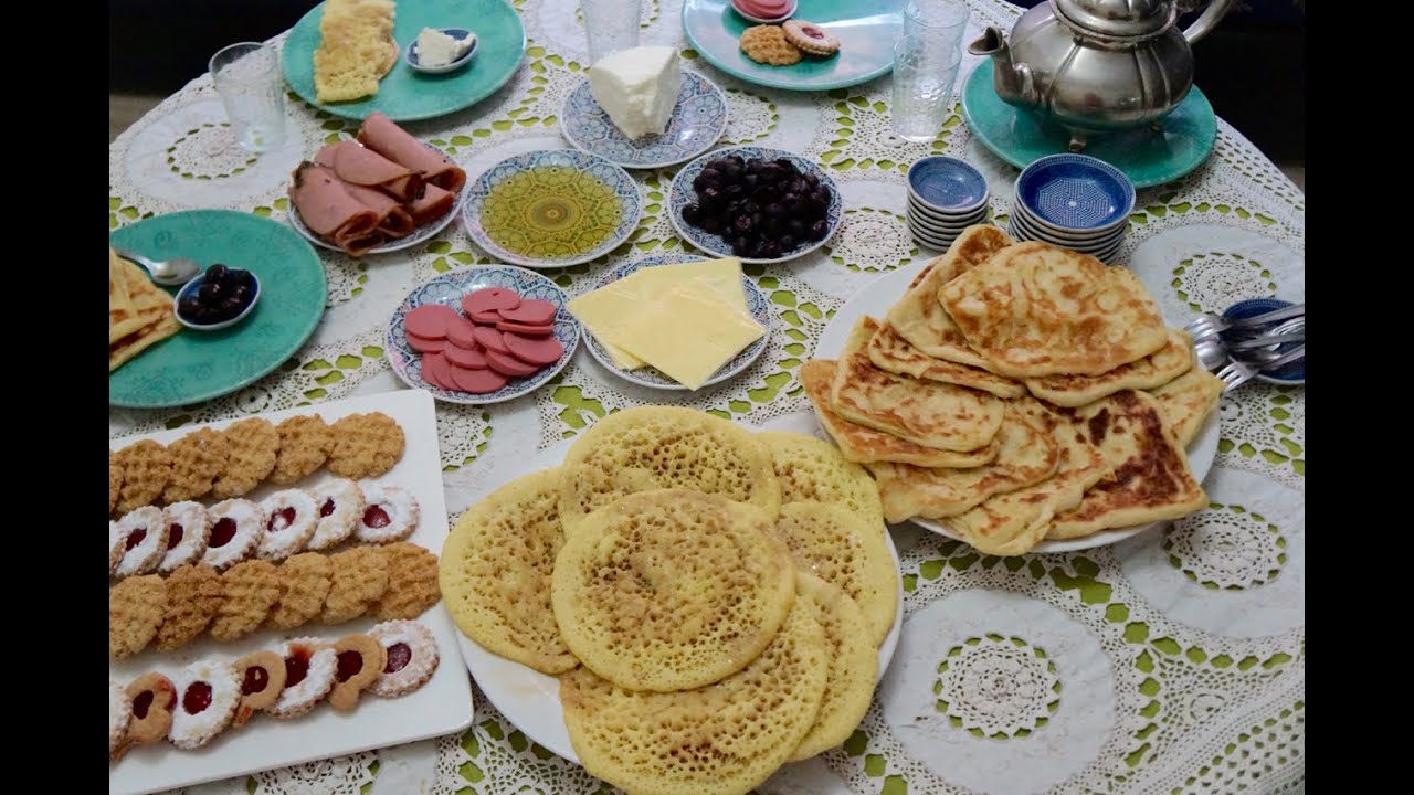 مائدة فطور بلدي  مغربي تقليدي Traditional Moroccan Breakfast