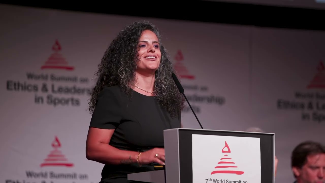Honey Thaljieh at the 7th World Summit on Ethics & Leadership in Sports 2025 in Basel, Switzerland