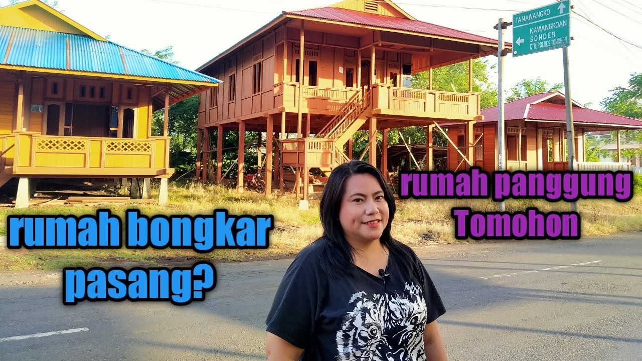 Rumah panggung Tomohon#rumah bongkar pasang#rumah adat Minahasa#