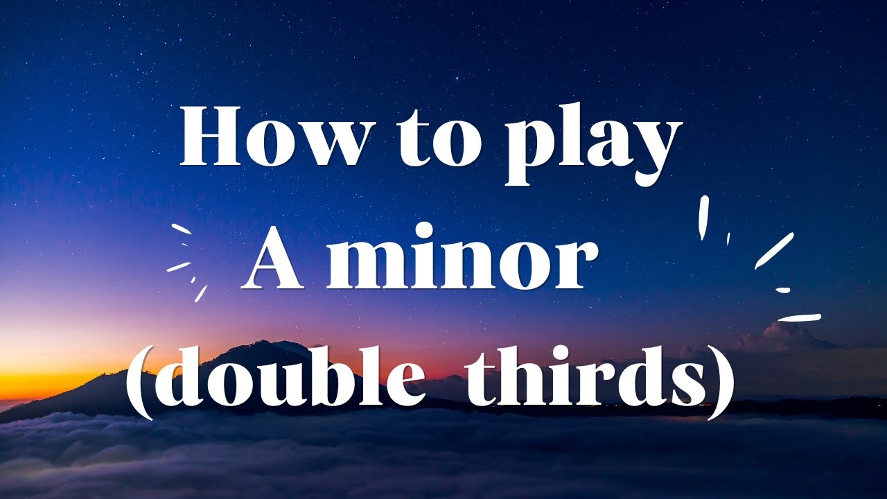 How to Play A MINOR scale in Double Thirds (LH and RH)