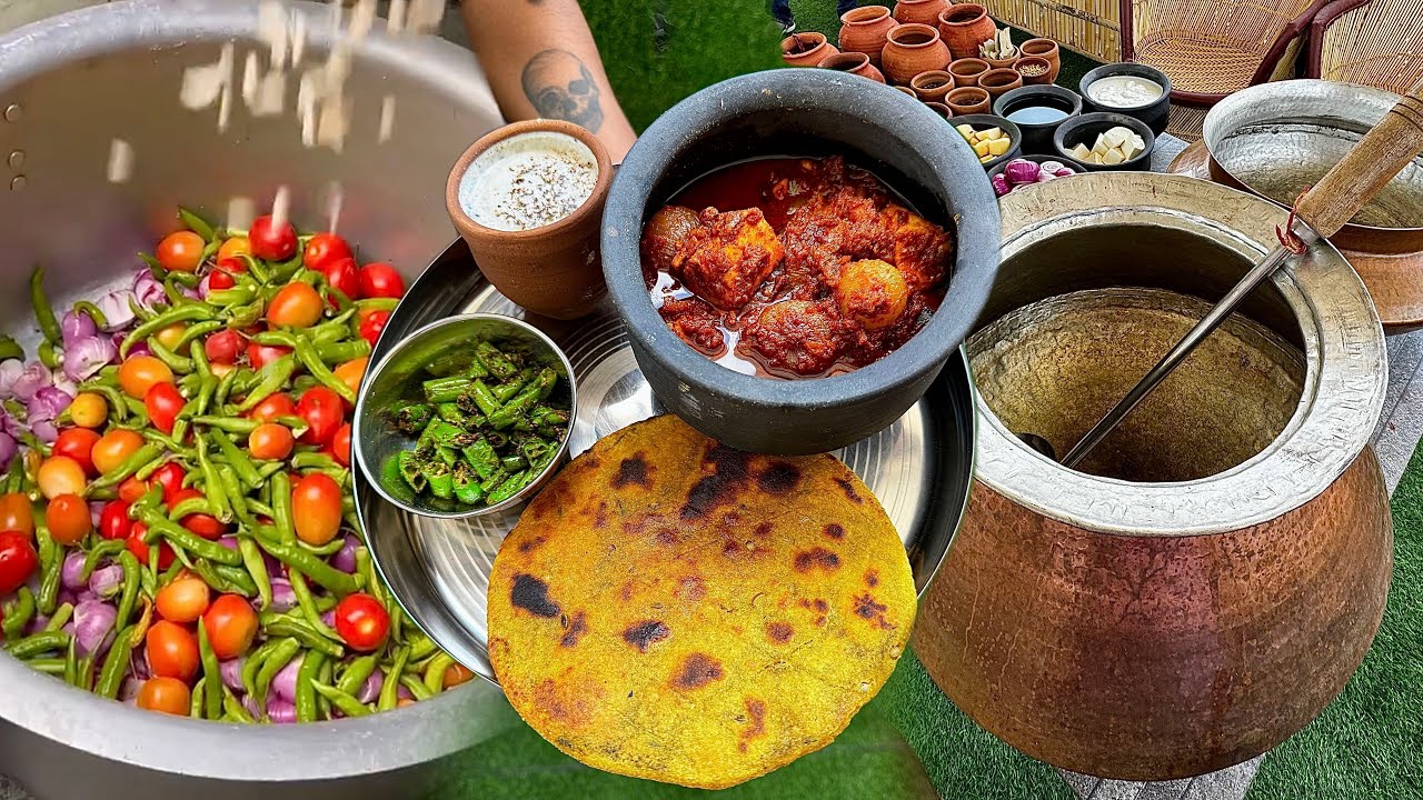 RAJASTHAN का गाँव वाला खाना अब रेस्टोरेंट में | ताँबे के बर्तनों में बना खाना JODHANA RI HANDI AJMER