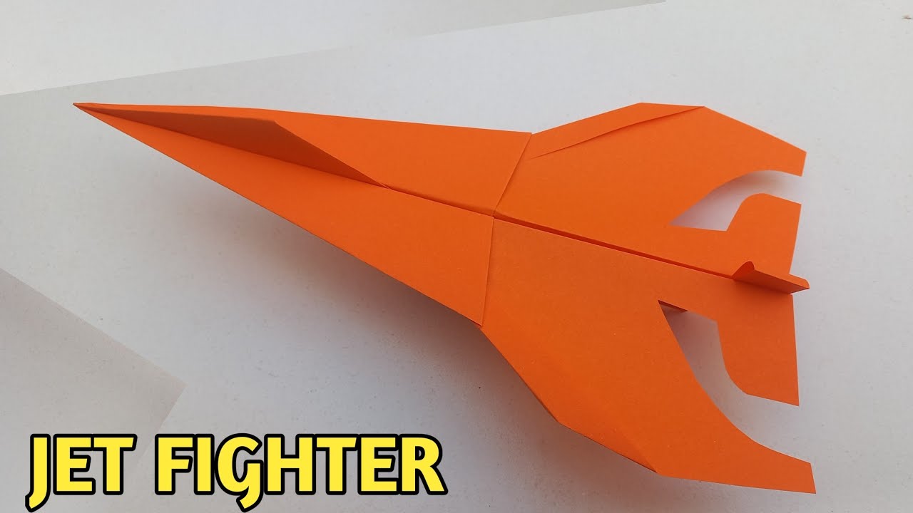 Cómo Hacer un Avión de Papel Tipo Caza Fácil que Vuela Lejos | Récord Mundial Avión de Papel Caza