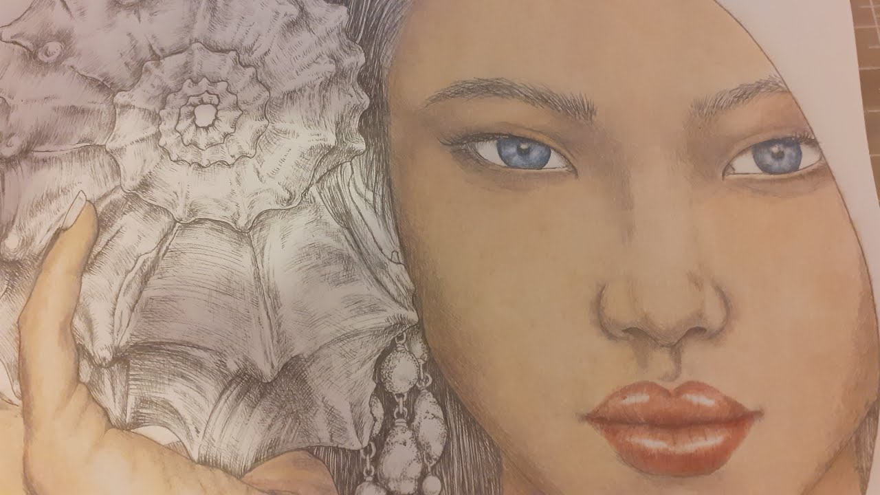 Adult colouring in Mysteria Anastasia E Koldareva - Neo ii and Prismacolors - Part 1