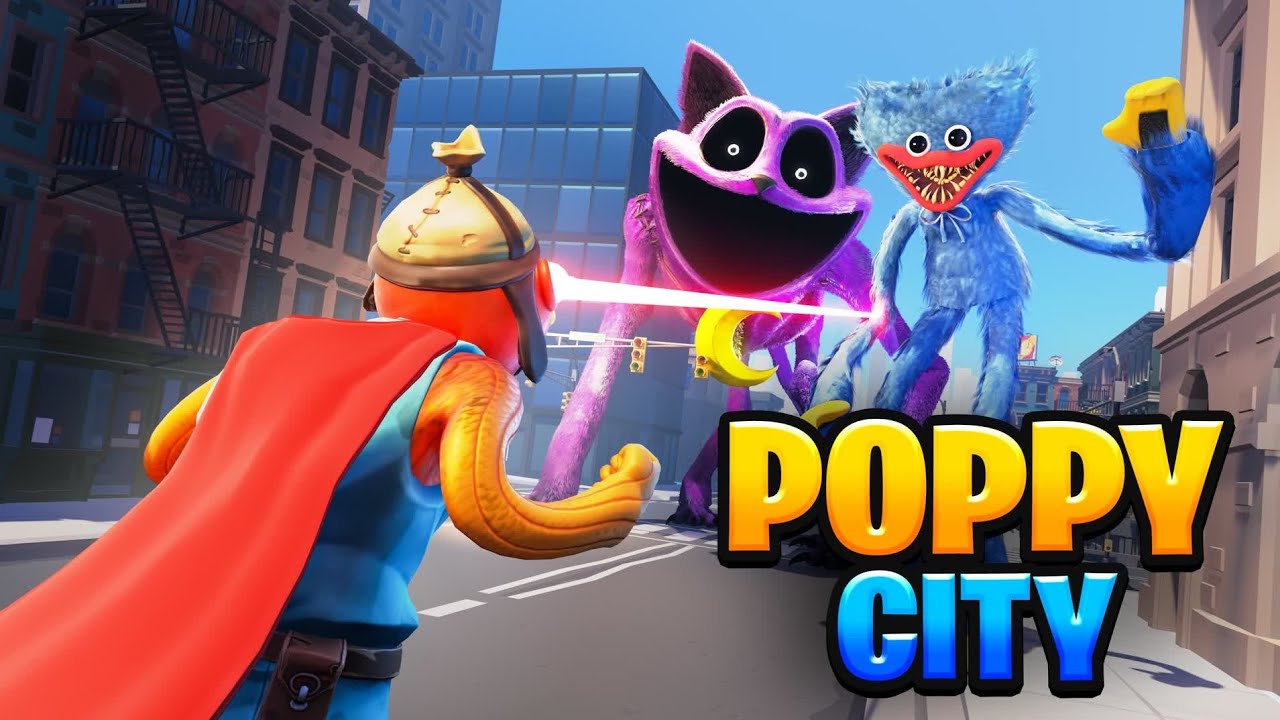 Let's Play Poppy City Boss Fight | Long Gameplay | Fortnite