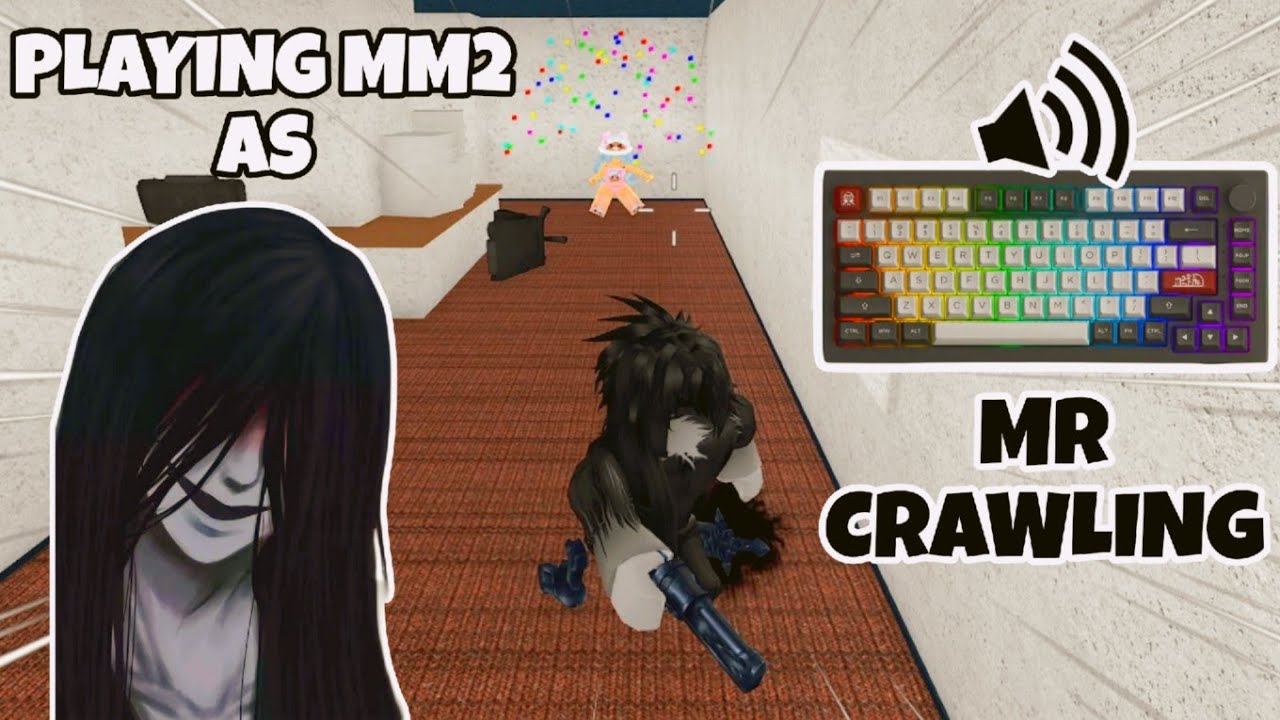 MR CRAWLING DESTROYS TEAMERS IN MM2 + GAMEPLAY *KEYBOARD ASMR*