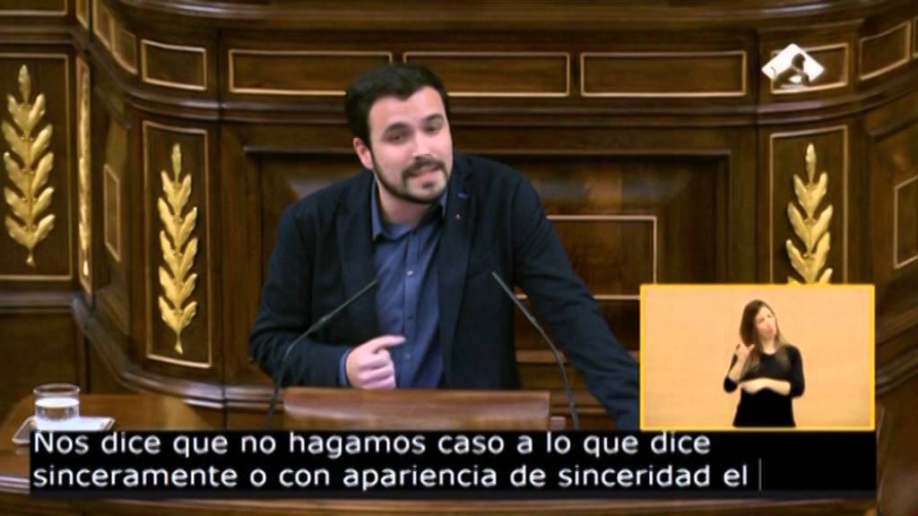 Discurso de Alberto Garz&oacute;n en la Sesi&oacute;n de Investidura