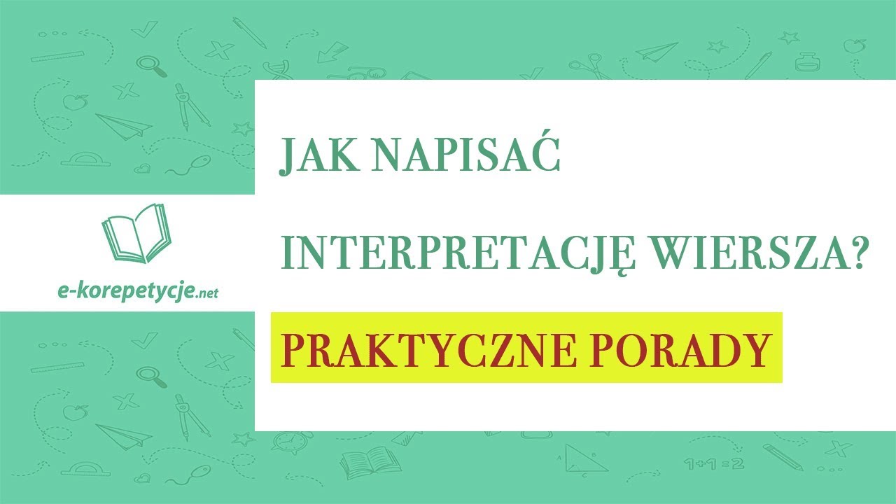 Jak napisać interpretację wiersza? 🎯  Praktyczne porady