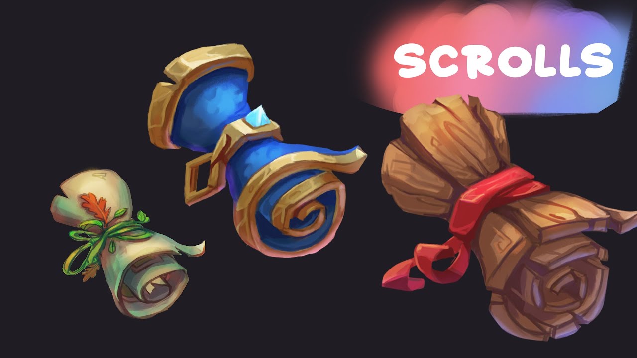 Scrolls ◈ Game items ◈ Digital Painting Process ✐