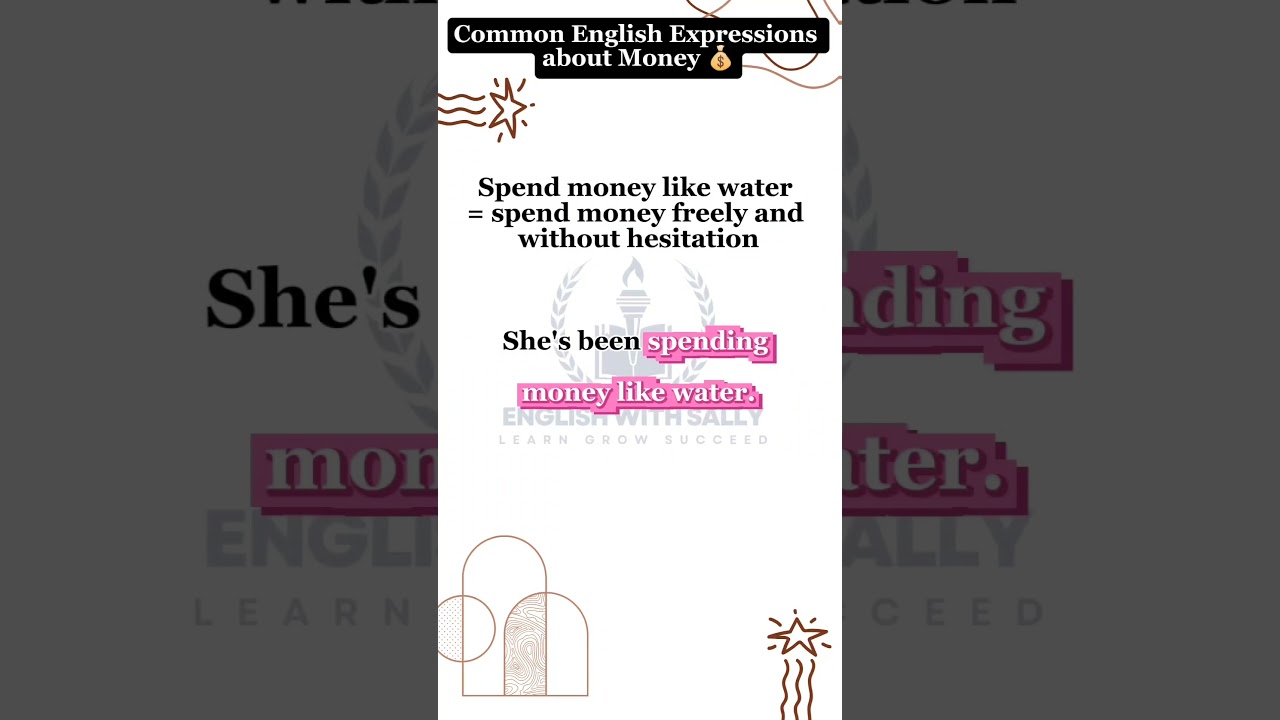 COMMON ENGLISH EXPRESSIONS about MONEY 💰#englishwithSally #intermediate_level