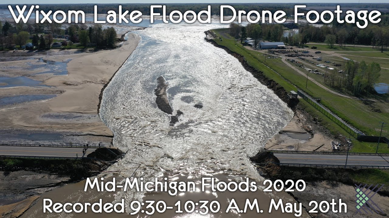 Mid-Michigan Floods: Wixom Lake Drained, M30 Bridge Destroyed, Devastating Flooding 05.20.2020 PT3