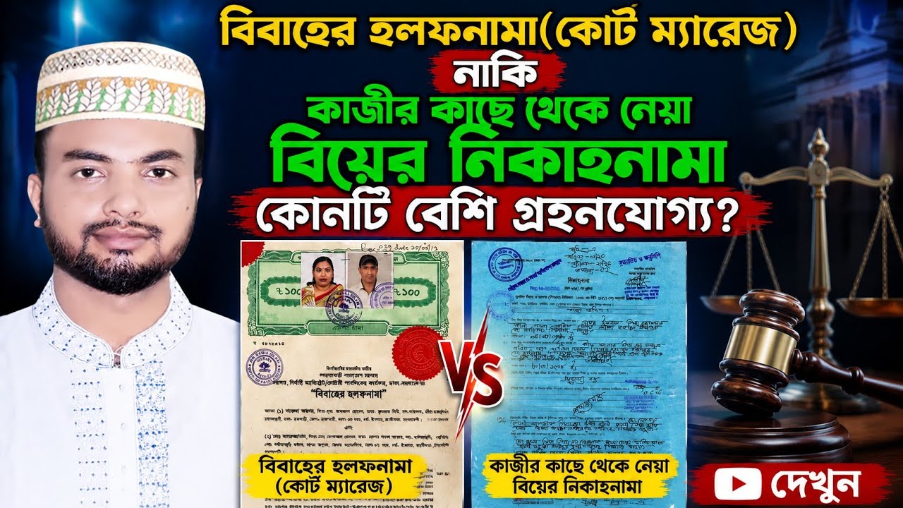 কাবিননামা নাকি কোর্ট ম্যারেজ কোনটি শক্তিশালী? বগুড়া কাজী অফিস 
