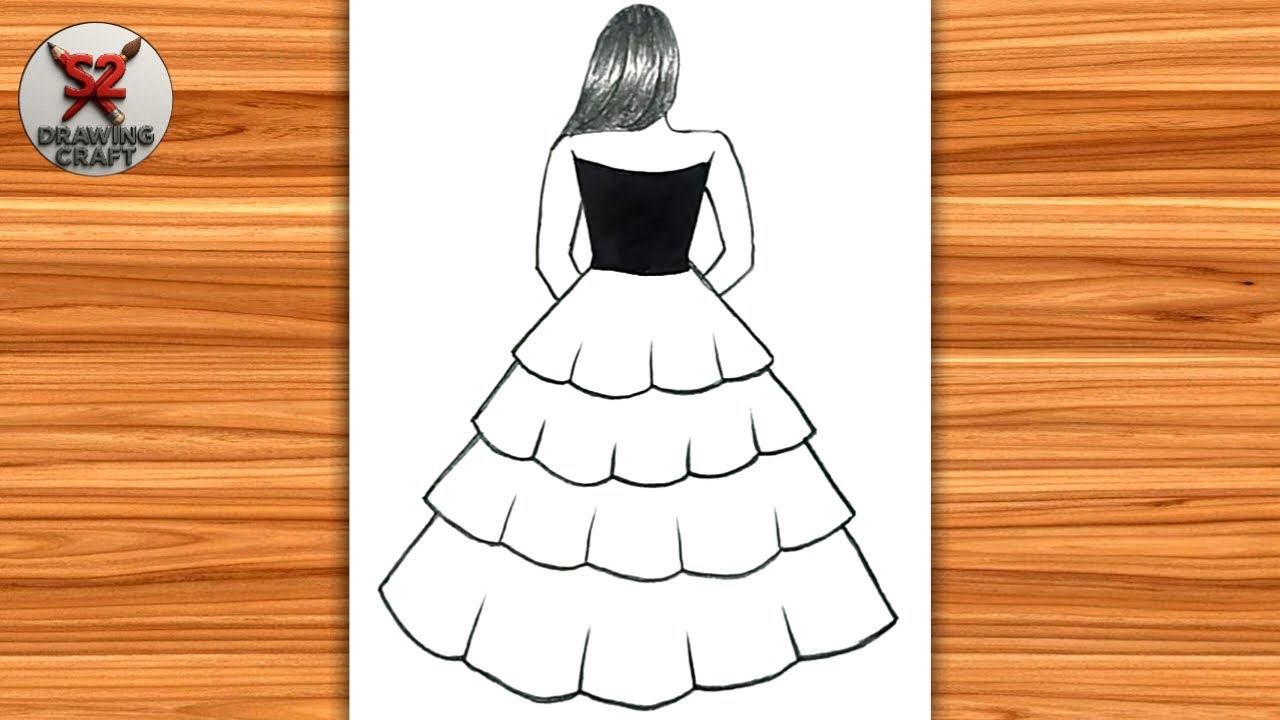 Backside girl drawing | how to girl draw beginners | drawing tutorial | simple drawing