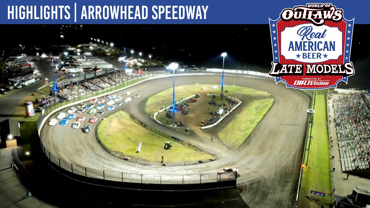 World of Outlaws Real American Beer Late Models | Arrowhead Speedway | August 22, 2025 | HIGHLIGHTS