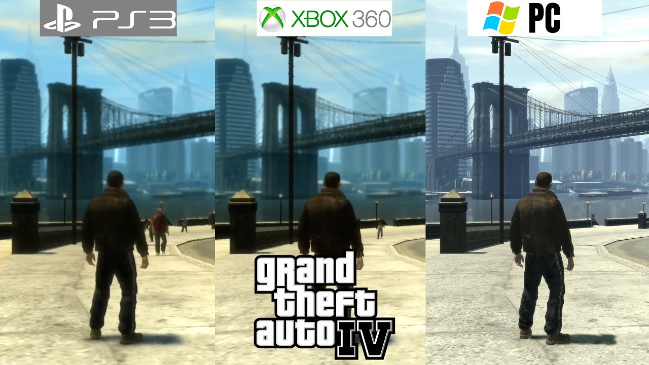 GTA 4 PS3 vs XBOX 360 vs PC - Graphics Comparison - Framerate - 4K - Loading Times