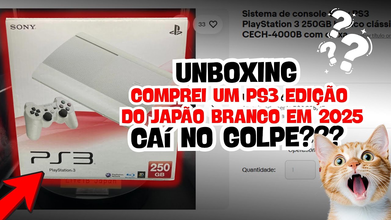 Unboxing! Comprei um PS3 Edição do Japão Branco em 2025! Caí no golpe???