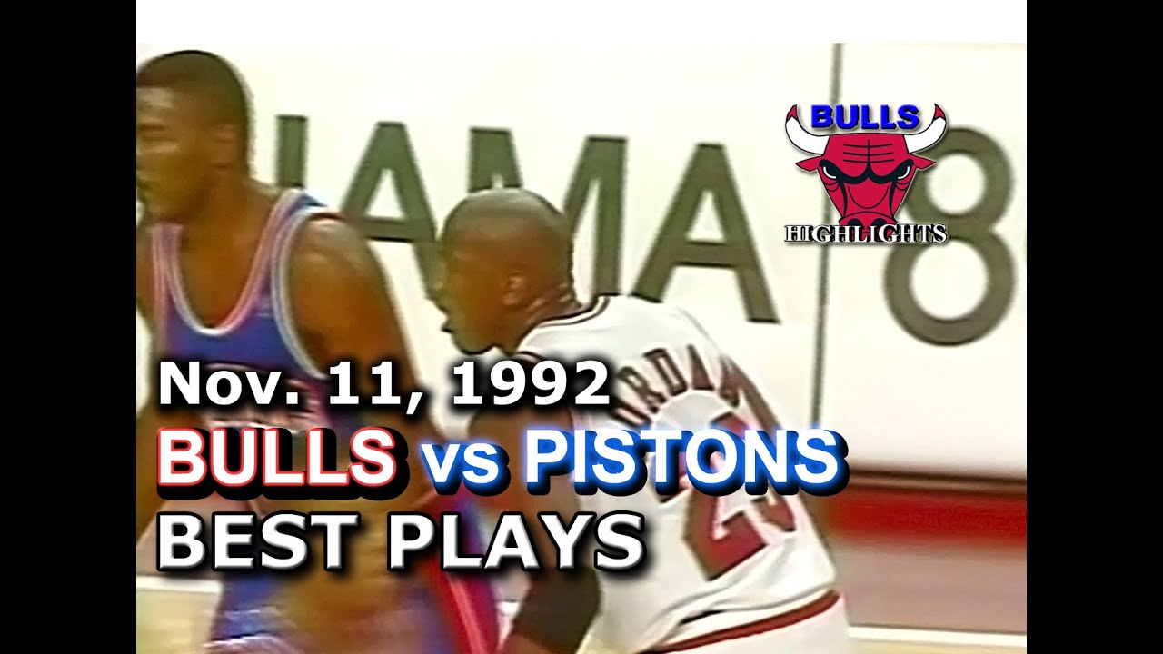 November 11 1992 Bulls vs Pistons highlights
