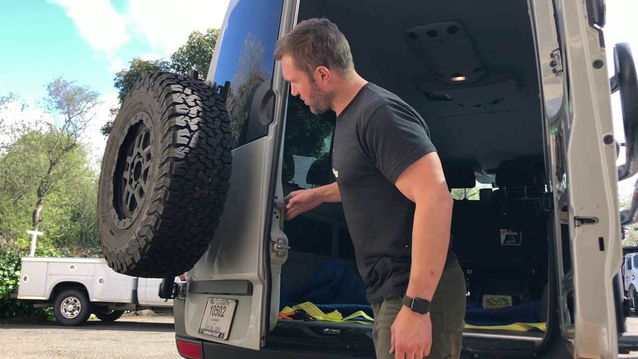 Door Opening With Owl Tire Carrier for Sprinter Vans