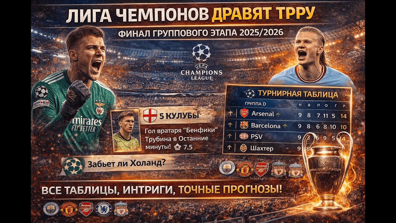 ГОЛ ВРАТАРЯ НА 98-Й МИНУТЕ! 😱 Трубин шокировал Реал Мадрид | Итоги группового этапа Лиги Чемпионов
