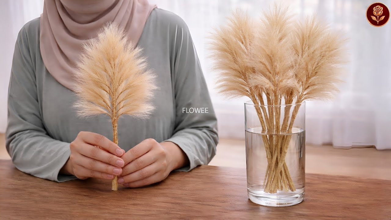 This Pampas Grass Is Made From Satin Ribbon | Elegant Handmade Decor