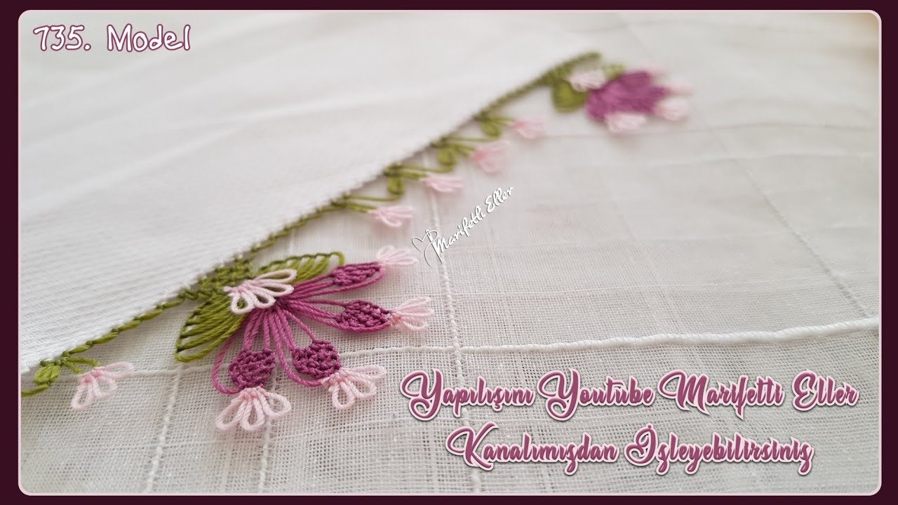 İğne Oyası Harika Bir Modelin Yapılışı | 735. Model