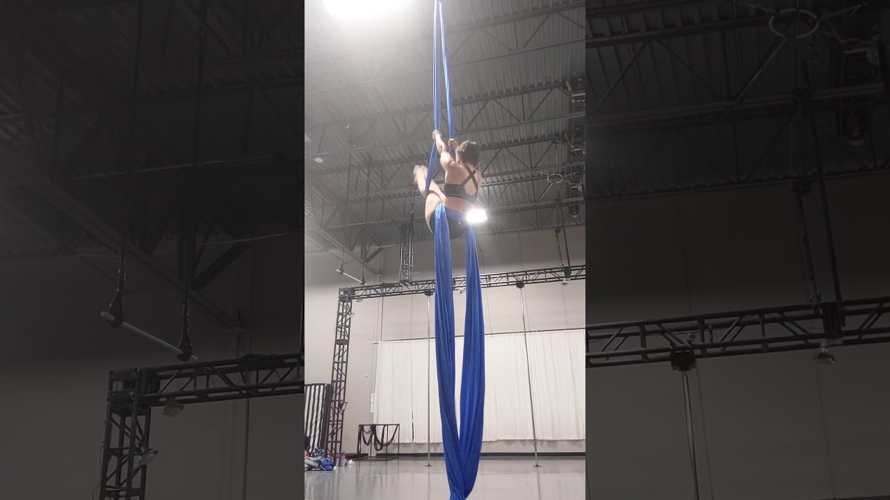 Aerial Silks backwards slack Drop Salcedo triple drop