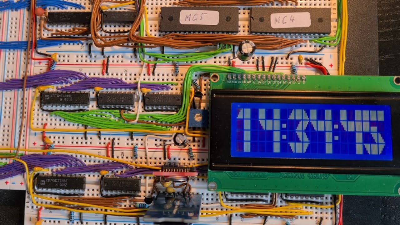 8-Bit Breadboard CPU (LCD Display, Port Controller)