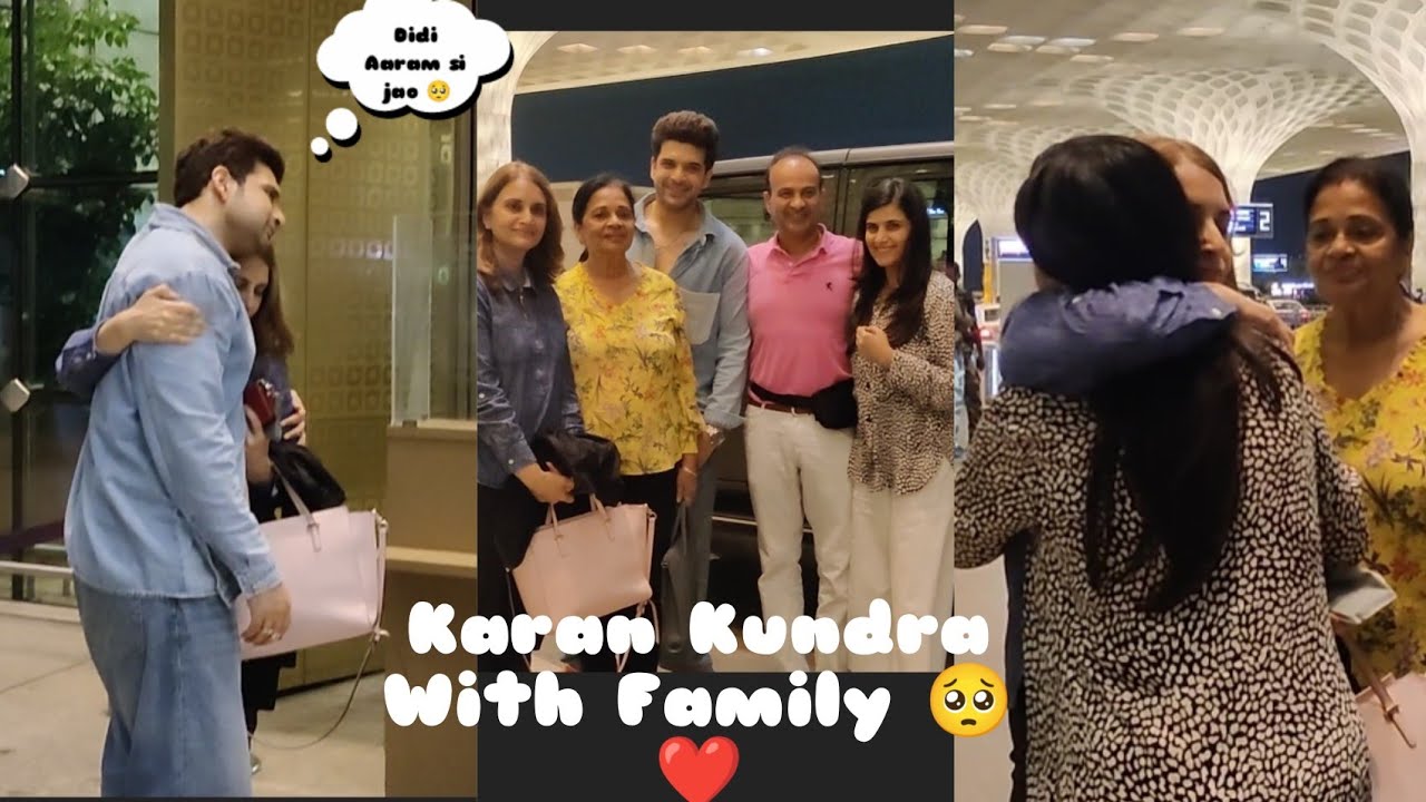 Karan Kundra Get Emotional 🥺 When He Came To See Off Sister and Jija At Mumbai Airport  ❤️✈️