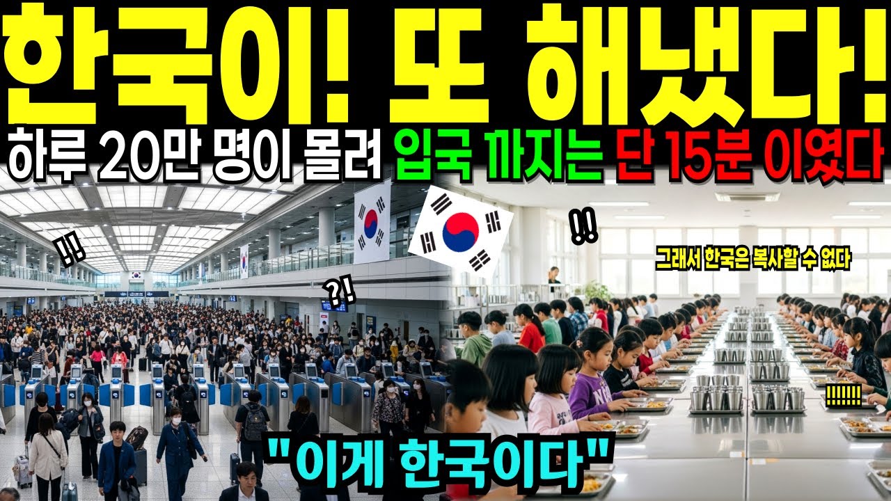 [해외감동사연]하루 20만 명이 몰려도 15분전 세계가 분석한 인천공항의 비밀