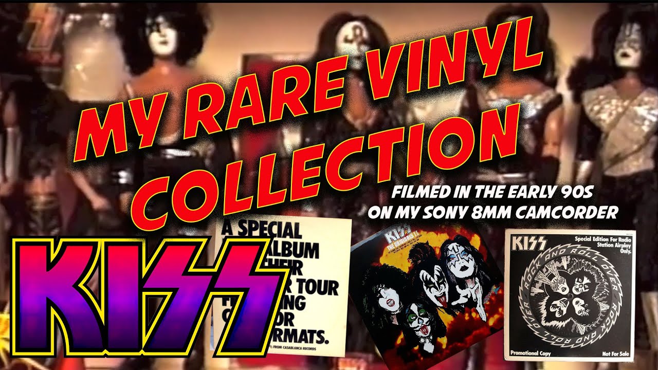 KISS rare Vinyl collection from early 90's filmed on my sony 8mm