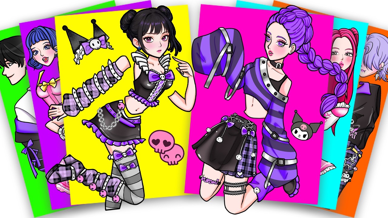 KUROMI COUPLE HUNTRIX RUMI and ZOEY - KPOP DEMON HUNTERS | sticker book diy