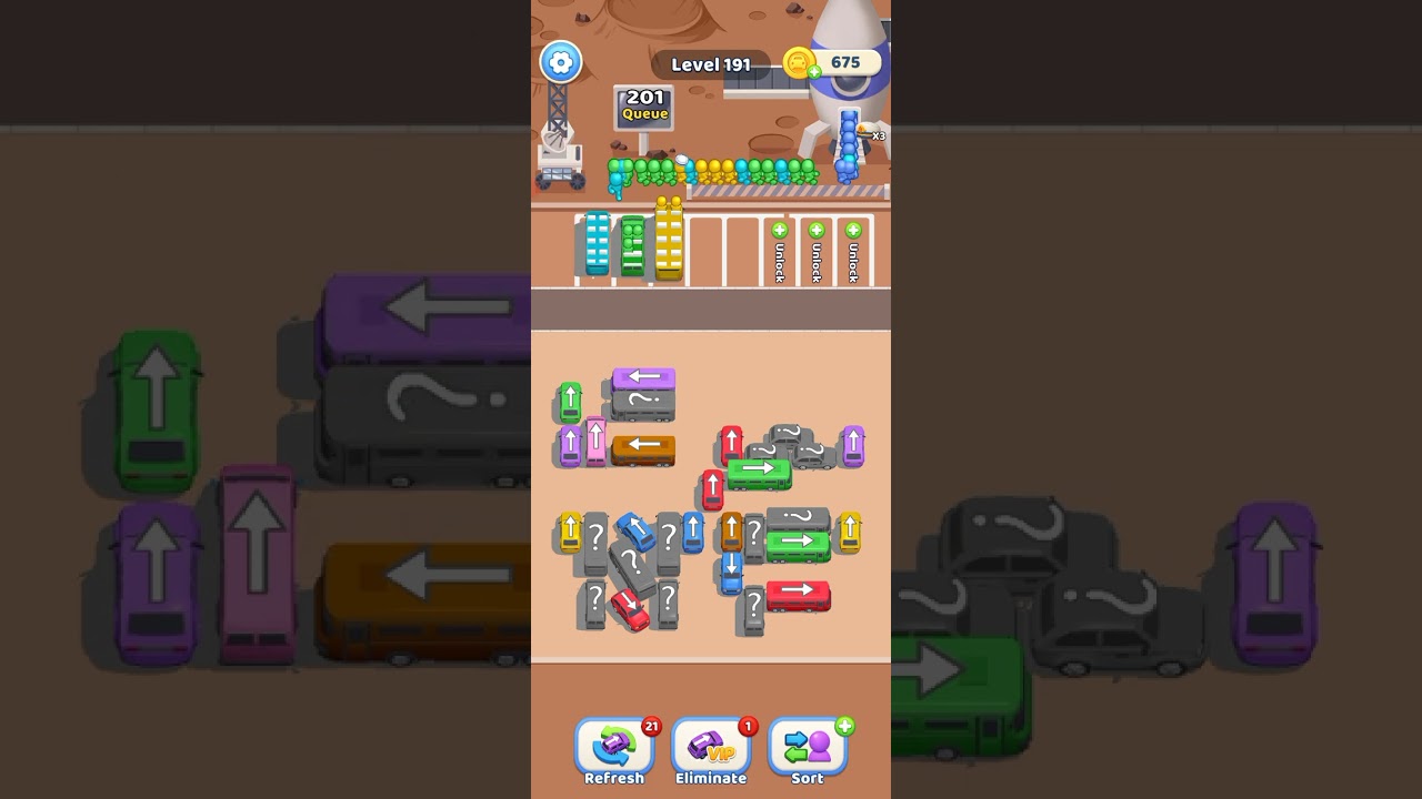 Car Jam Solver level 191