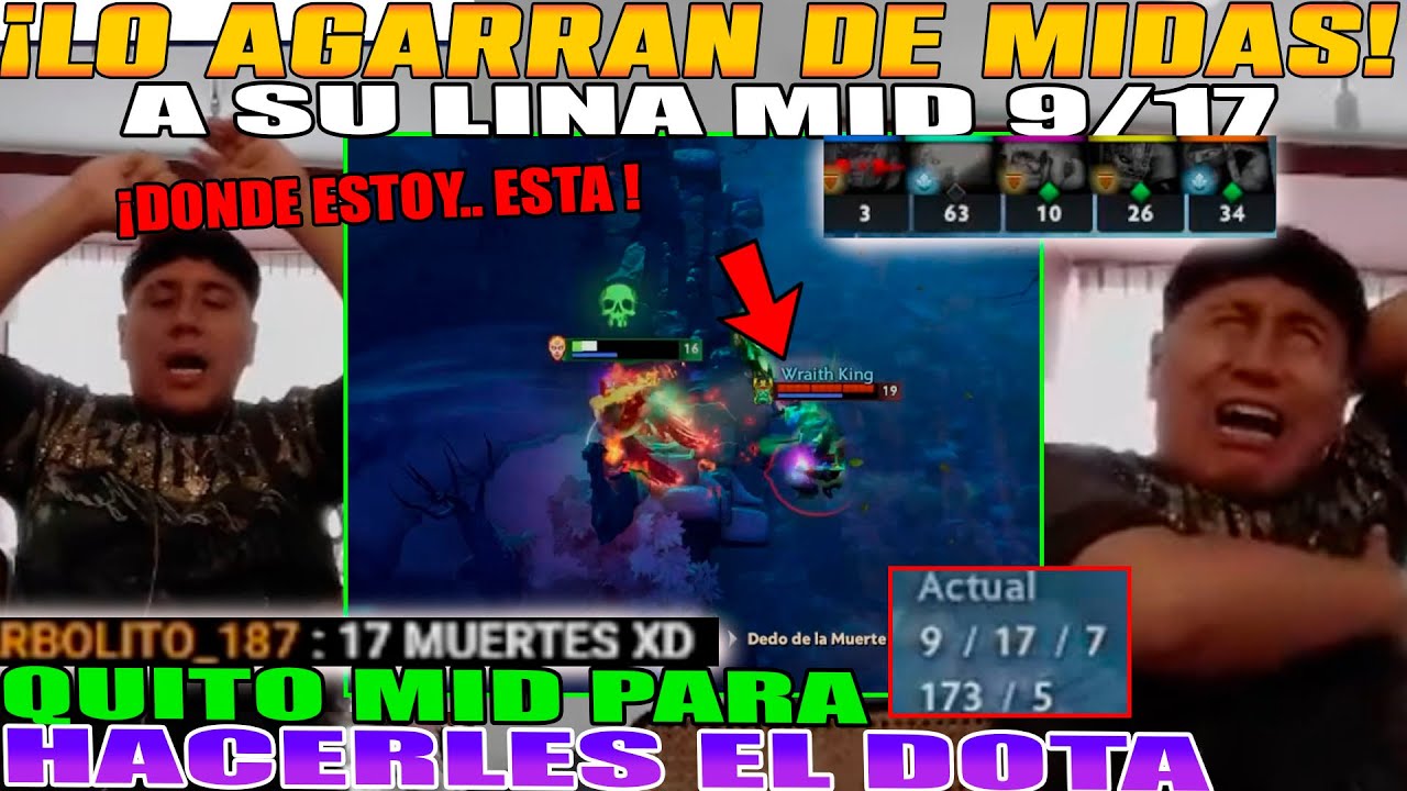 LO AGARRAN DE MIDAS A SU LINA MID 9/17!! MACARIUS SOBERBIO QUITA MID Y PROMETIA HACERLES EL DOTA 2