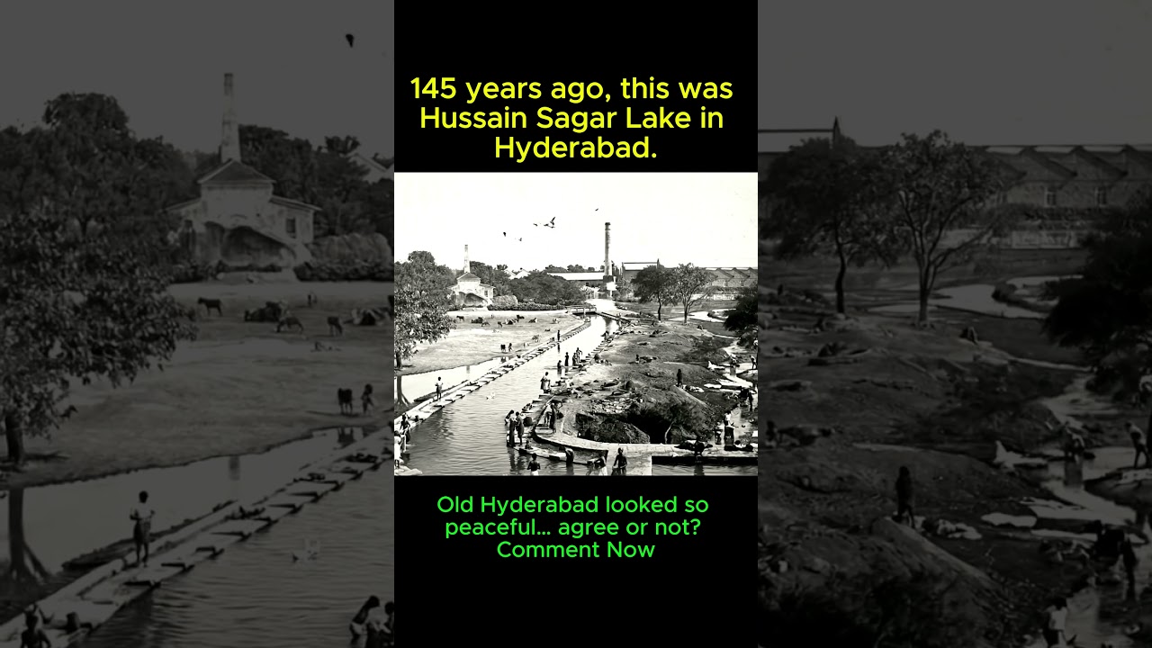 145 Years Ago: Rare 1880s View of Hussain Sagar Lake #shorts