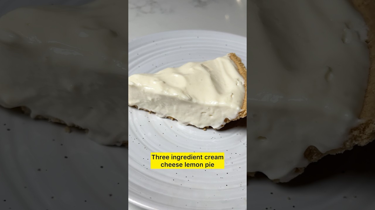 3 Ingredient Cream Cheese Lemon Pie